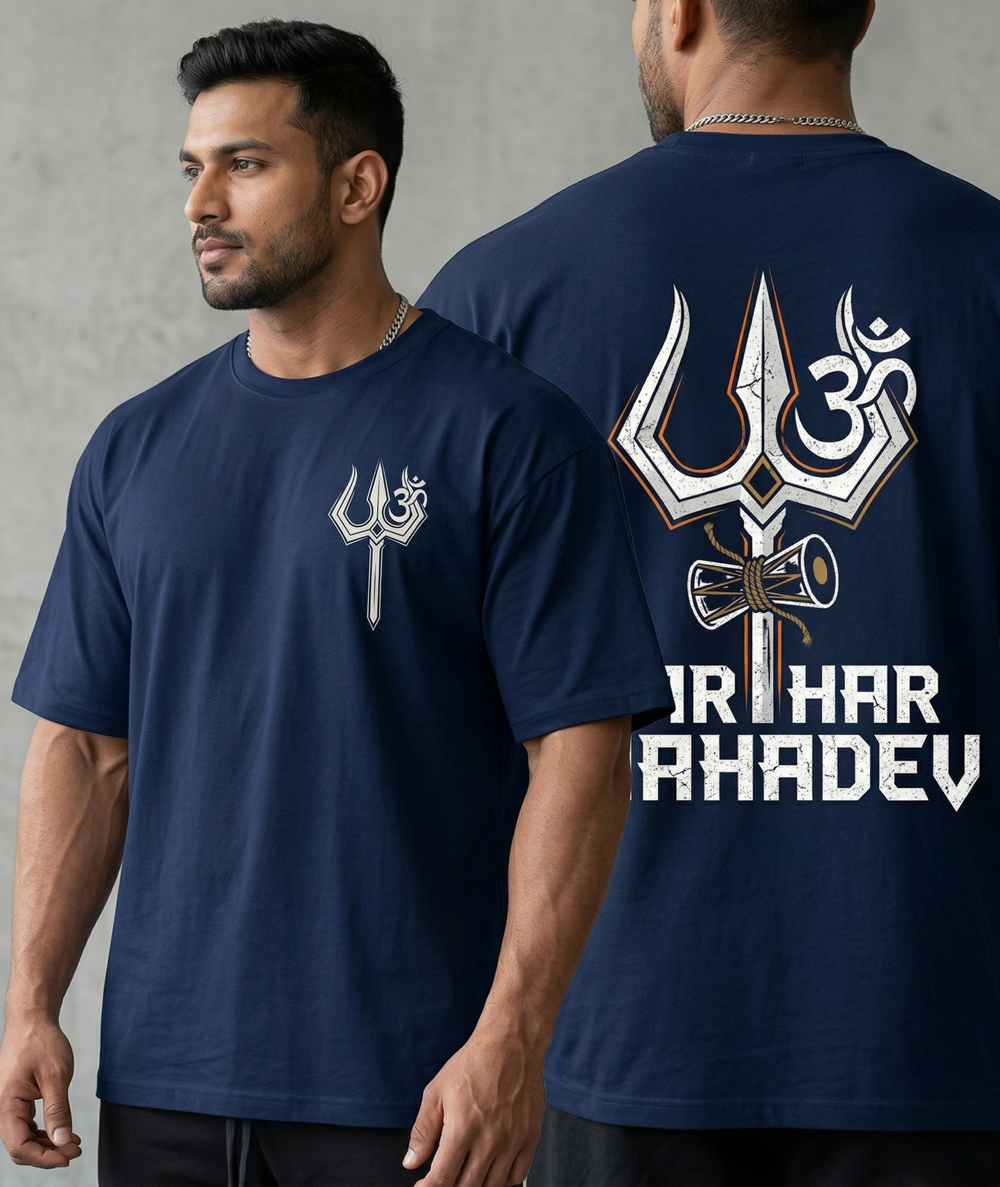 Har Har Mahadev Trishul Oversized T-Shirt – Bold Streetwear Edition