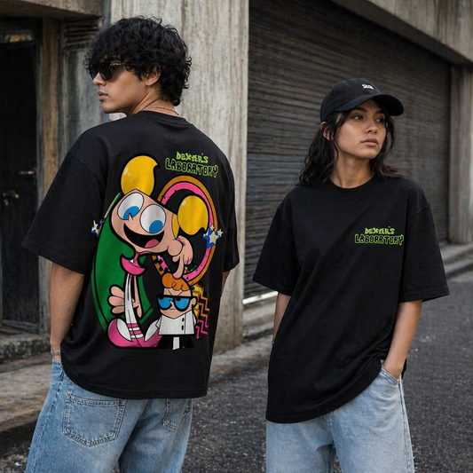 90s Cartoon Lab Backprint Oversized Tee