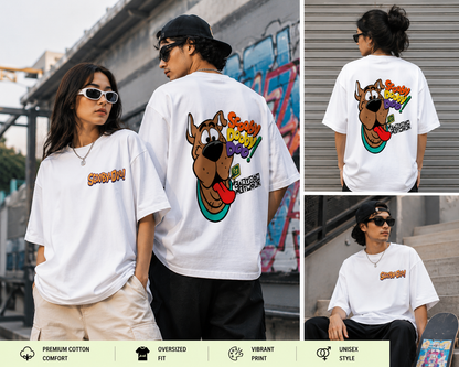 Retro Cartoon Oversized Graphic T-Shirt for Men & Women