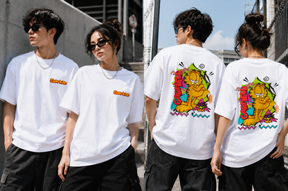 Retro Lazy Cat Streetwear Oversized Tee