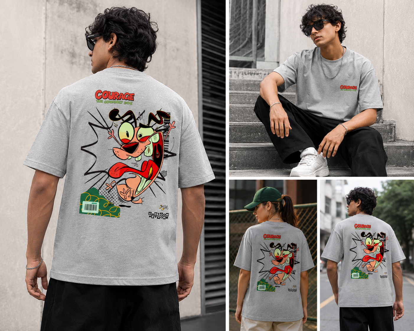 90s Horror Cartoon Oversized Tee