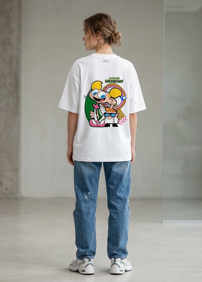 90s Cartoon Lab Backprint Oversized Tee