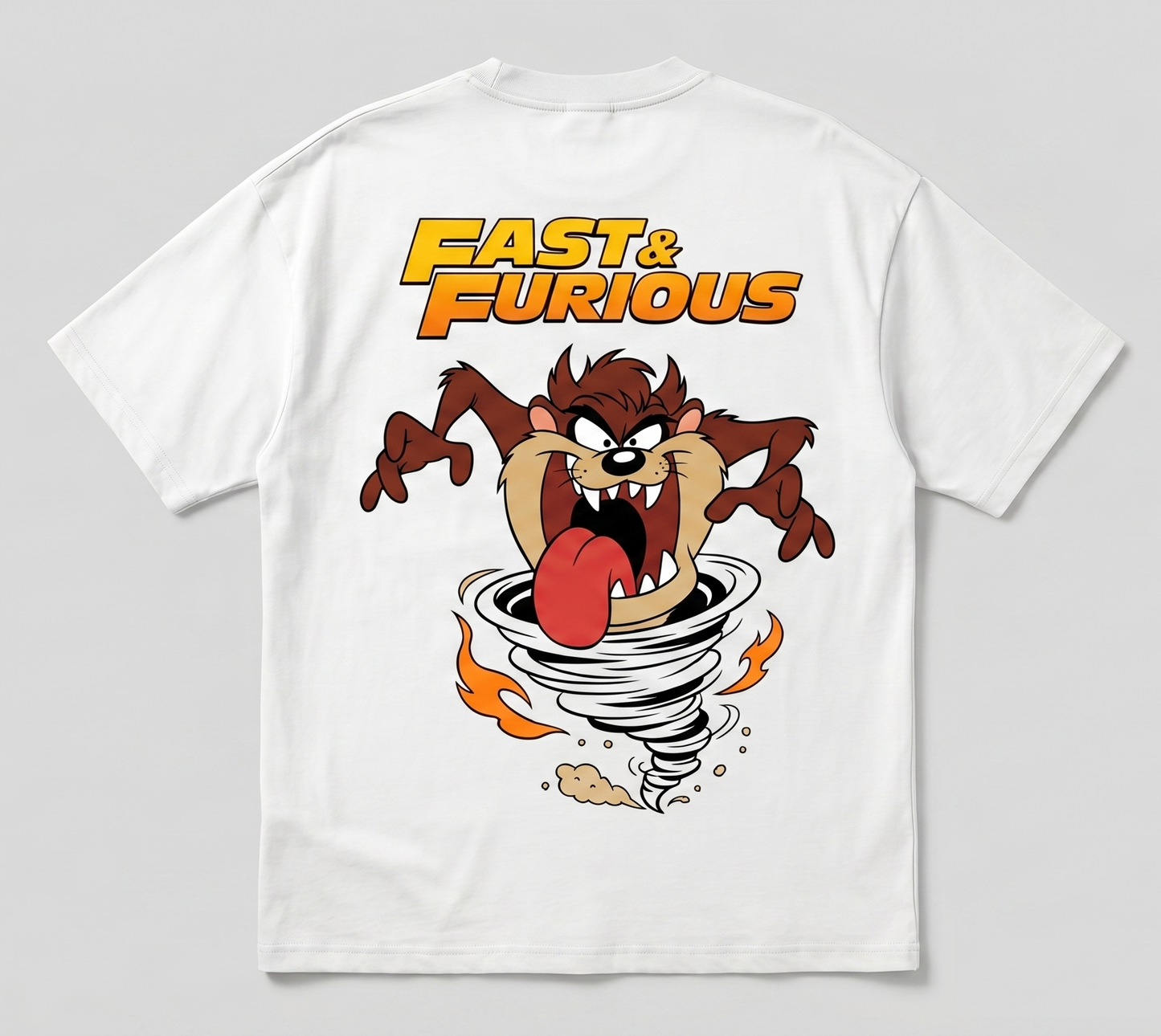 Retro Speed Storm Graphic Oversized T-Shirt