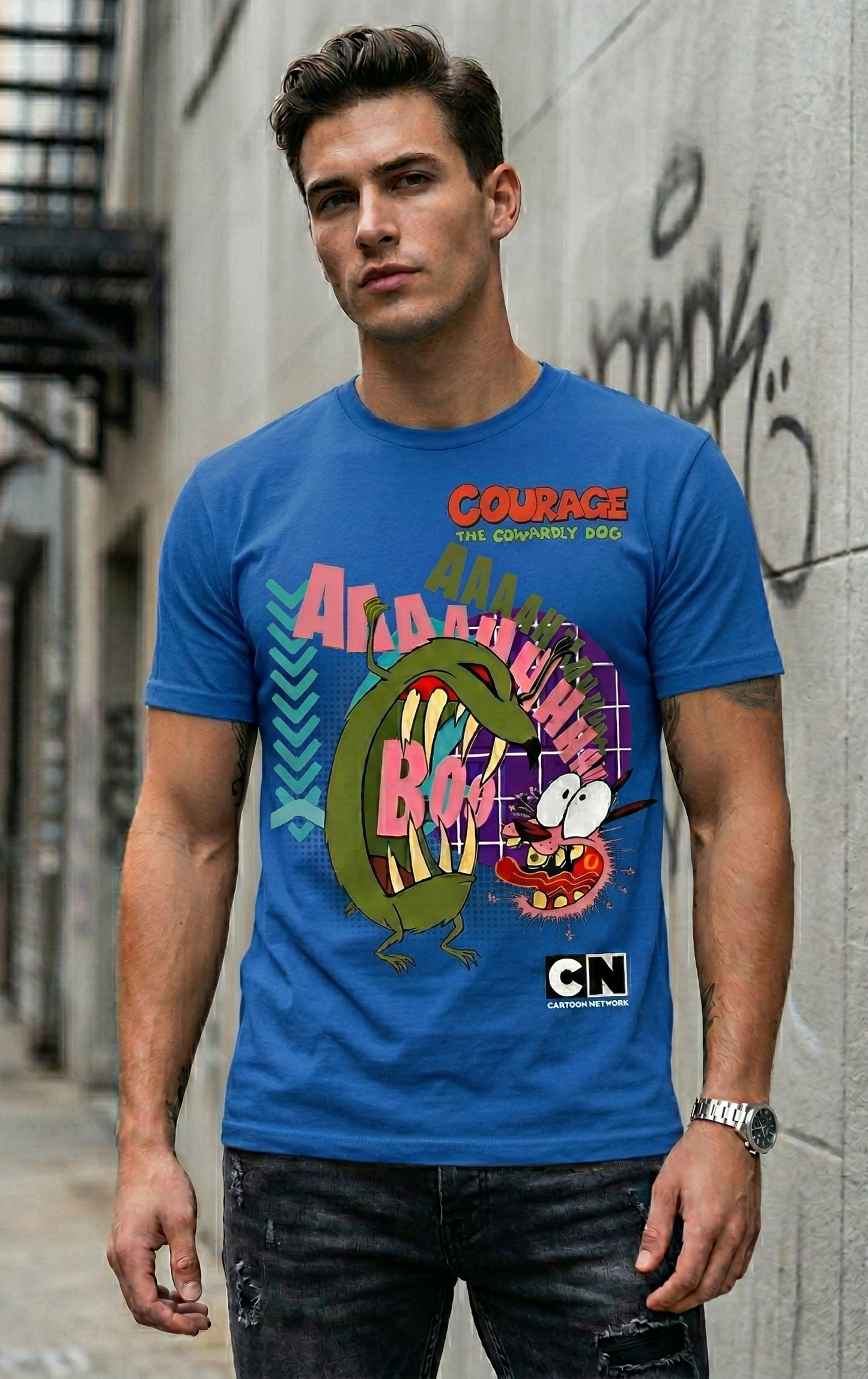 90s Cartoon Horror Vibes Graphic Tee