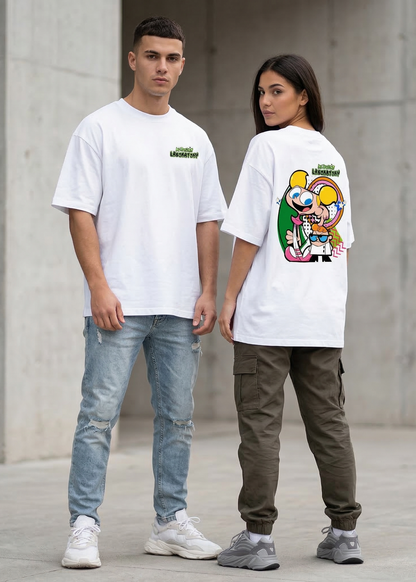 90s Cartoon Lab Backprint Oversized Tee