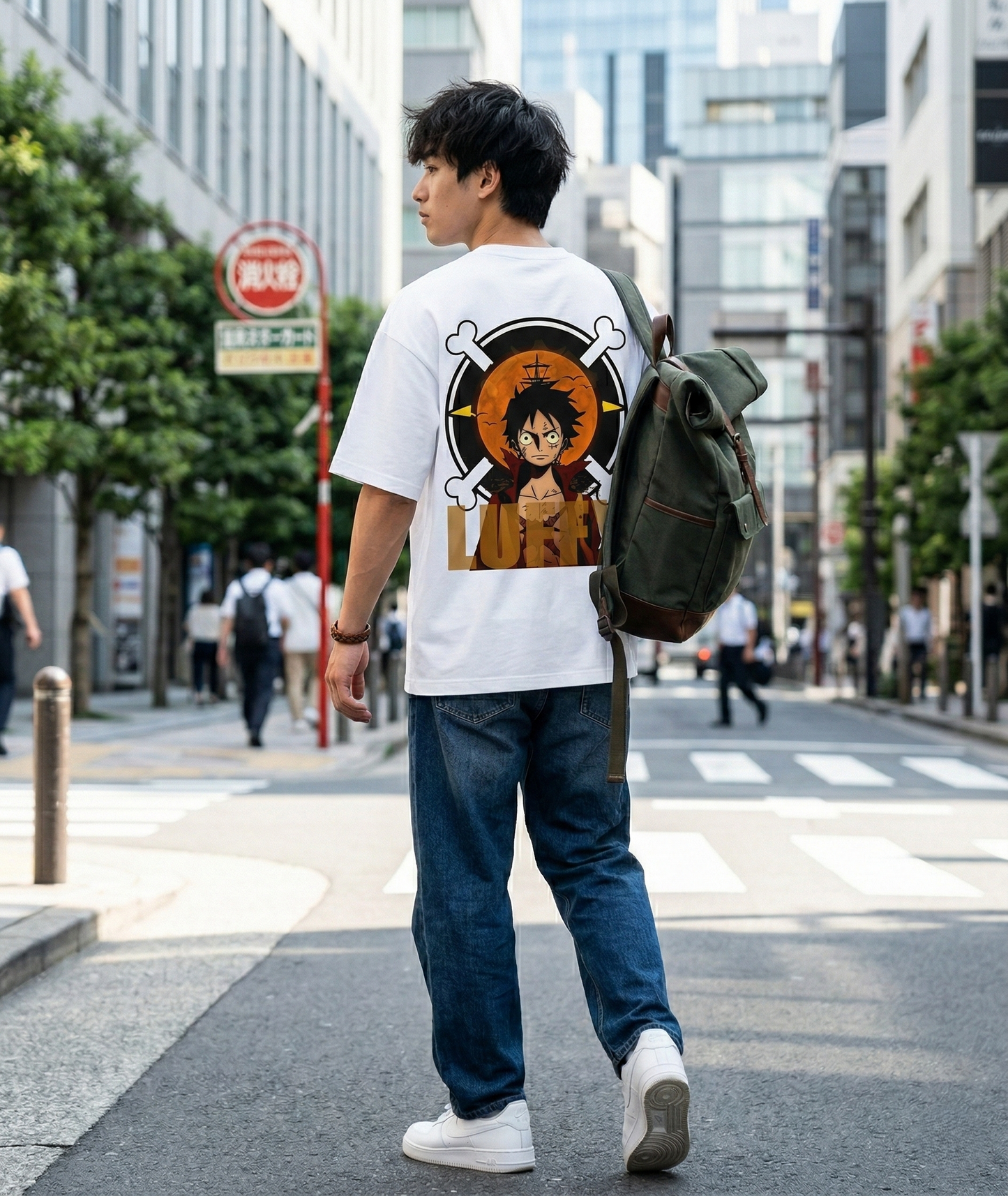 Luffy Pirate King Oversized Backprint Tee