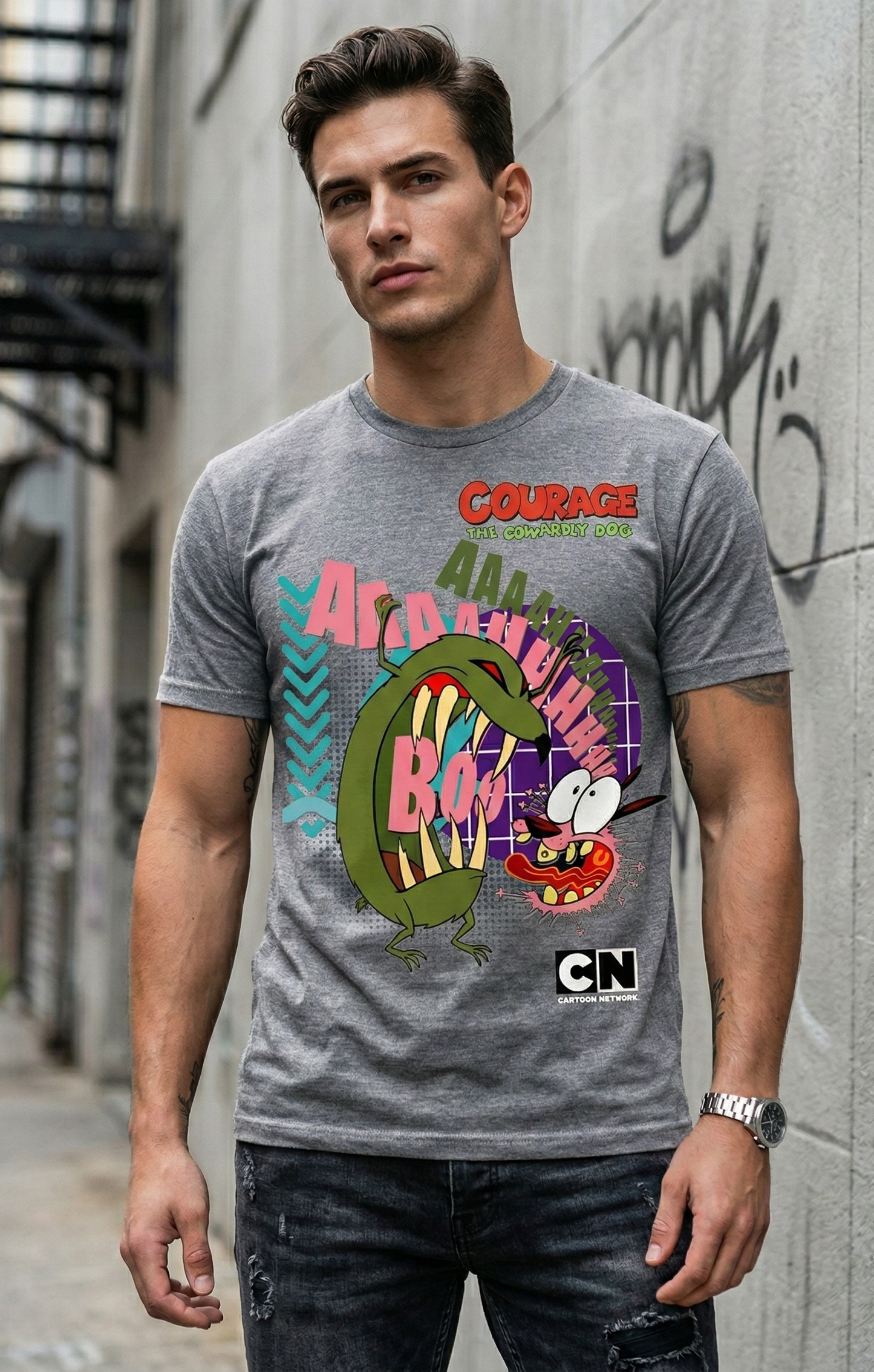 90s Cartoon Horror Vibes Graphic Tee