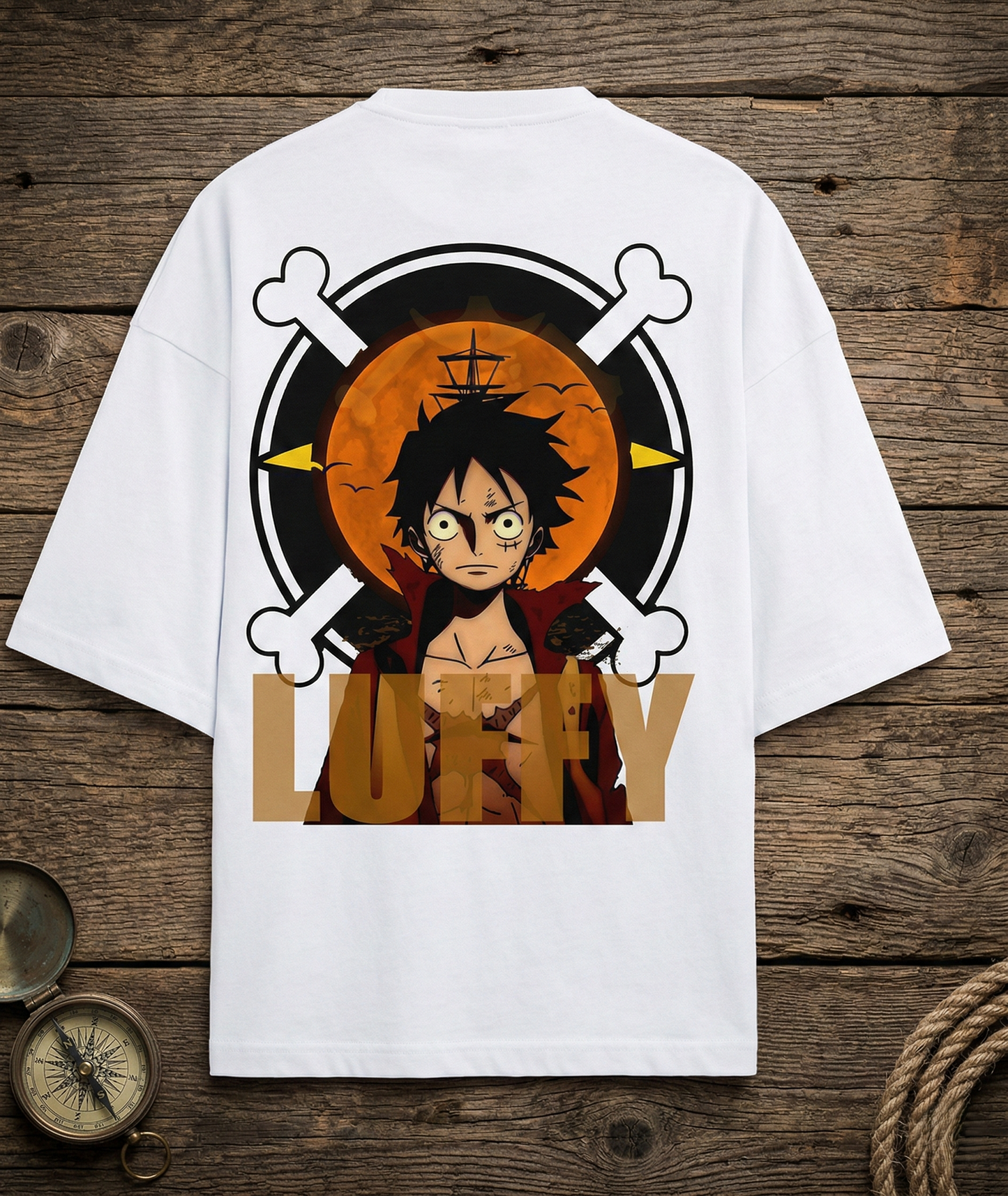 Luffy Pirate King Oversized Backprint Tee