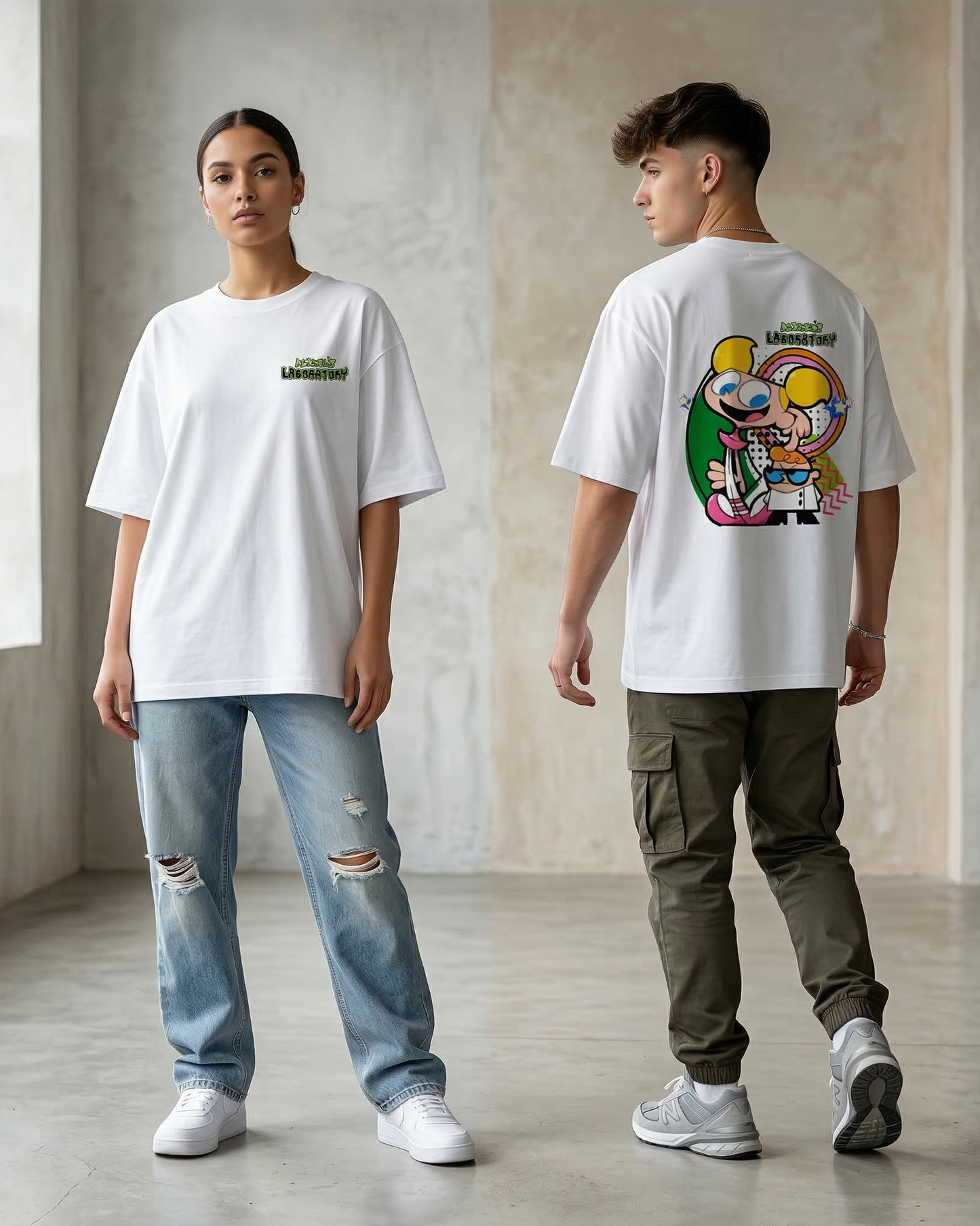 90s Cartoon Lab Backprint Oversized Tee