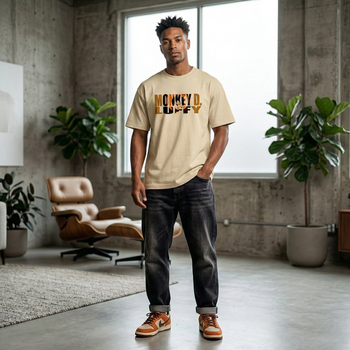 Luffy Pirate King Oversized Backprint Tee