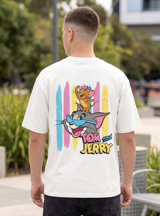Nostalgia Mode Activated Oversized Graphic Tee – Retro Streetwear Back Print T-Shirt