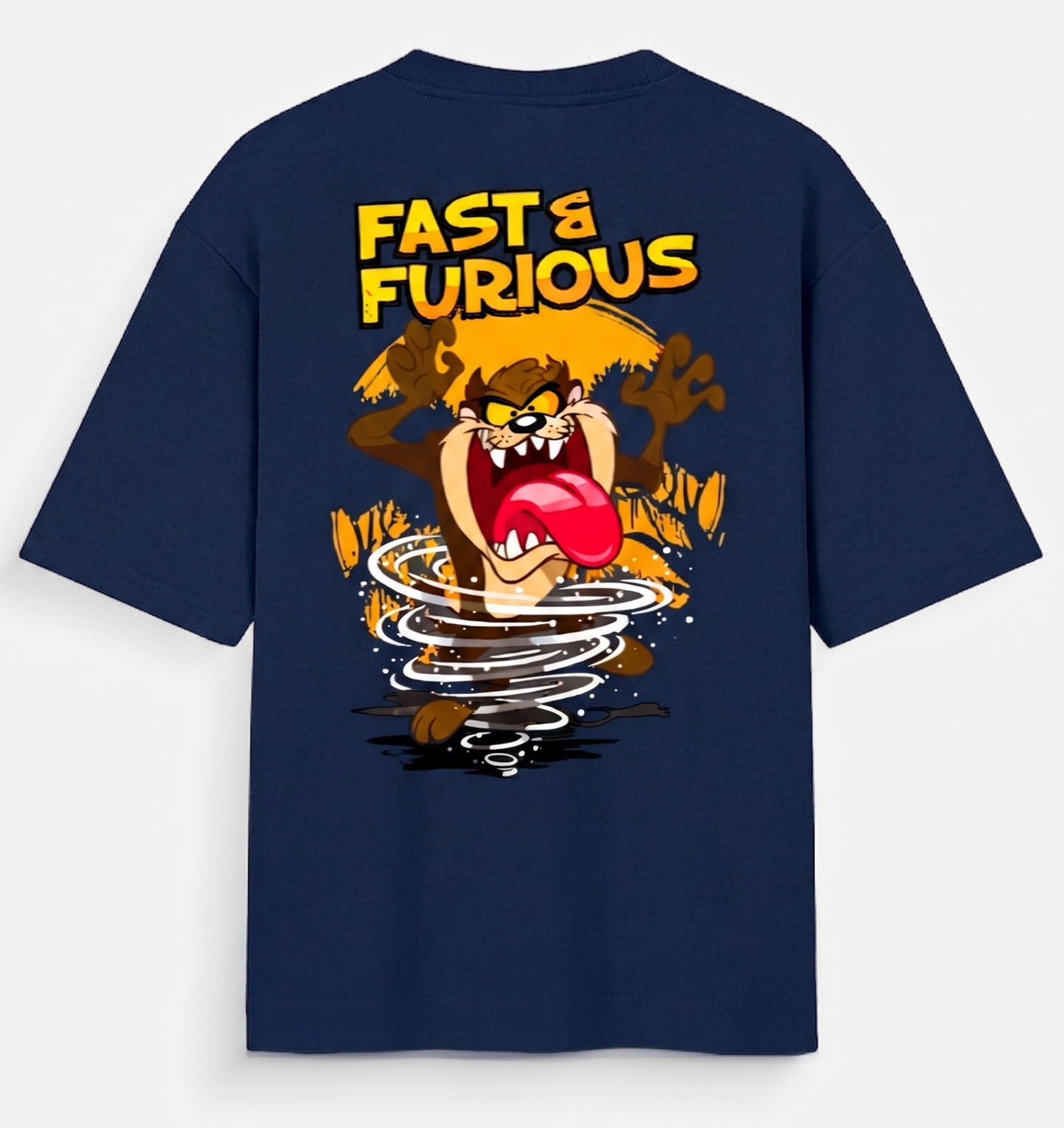 Retro Speed Storm Graphic Oversized T-Shirt