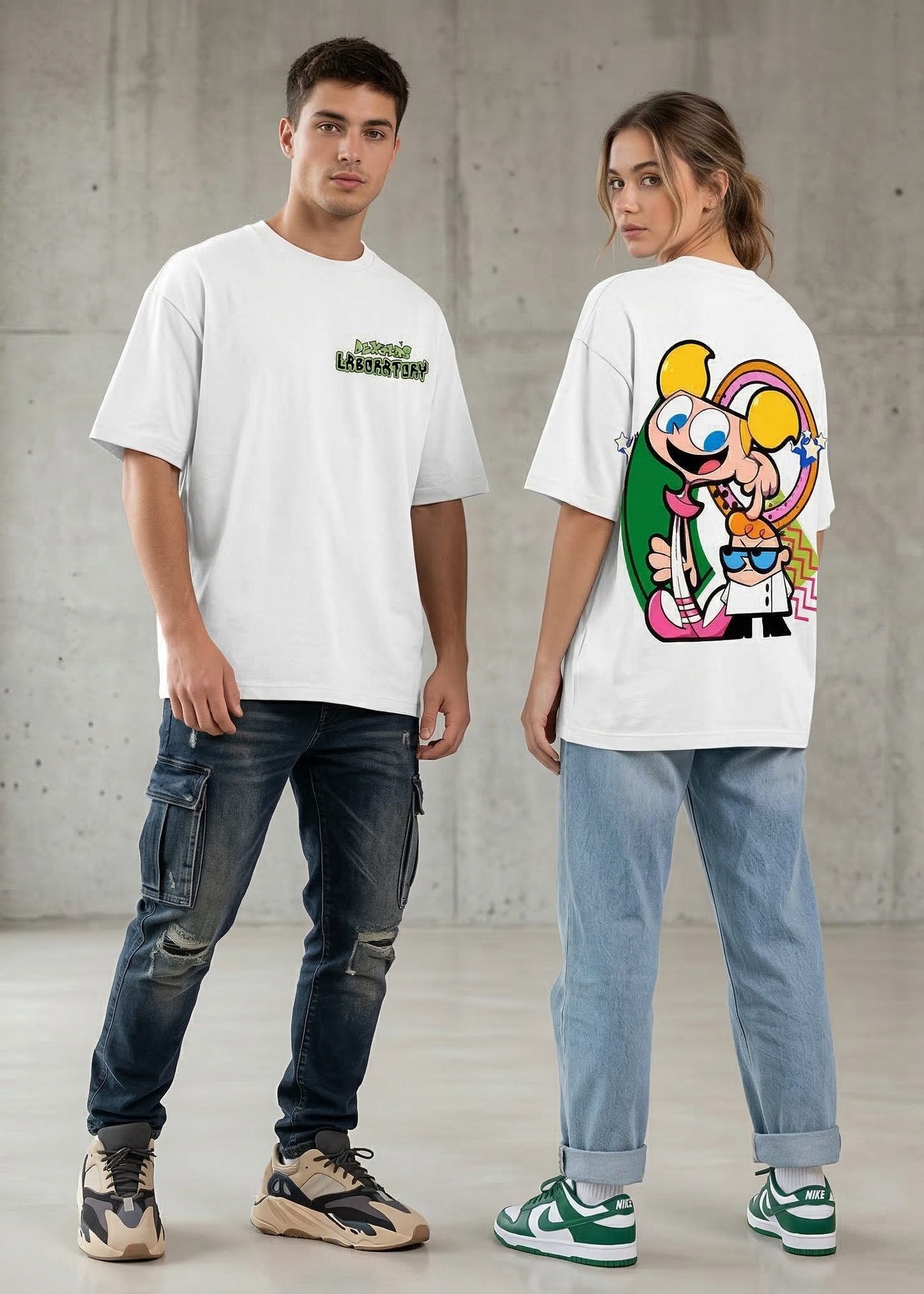 90s Cartoon Lab Backprint Oversized Tee