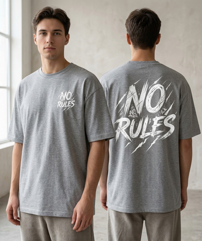 NO RULES – Grunge Streetwear Oversized T-Shirt