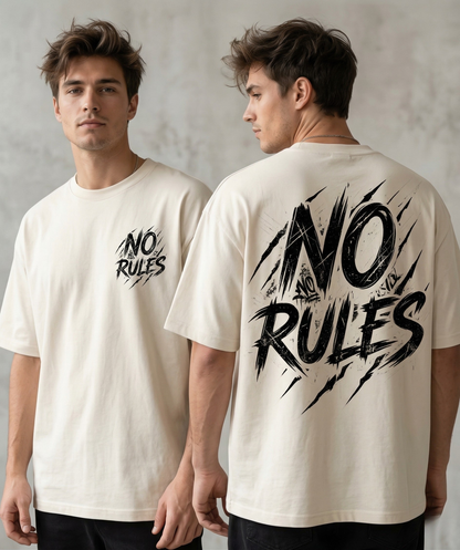 NO RULES – Grunge Streetwear Oversized T-Shirt