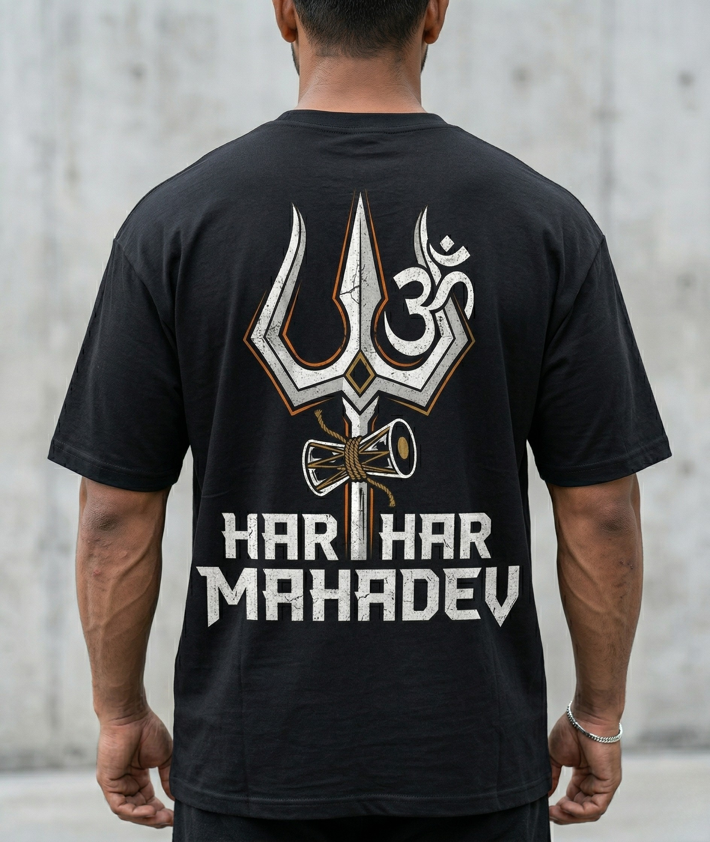 Har Har Mahadev Trishul Oversized T-Shirt – Bold Streetwear Edition