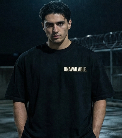 Emotionally Unavailable — Oversized T-Shirt (Black)